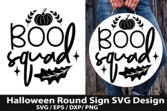Halloween Round Sign SVG Design - Classy witch Product Image 4