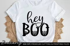 Halloween SVG PNG EPS DXF Spooky Hey Boo T-shirt Mug Design Product Image 1
