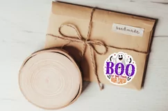 Boo to you from our crew, Round Shape Stickers PNG Product Image 3
