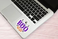Boo to you from our crew, Round Shape Stickers PNG Product Image 2