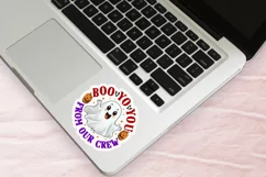 Boo to you from our crew, Round Shape Stickers PNG Product Image 2