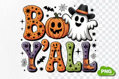 Boo Y'all PNG | Halloween Sublimation | Halloween PNG Product Image 2