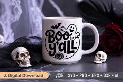 Boo Y&#039;all SVG File | Halloween Round Sign SVG Product Image 5