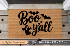 Boo Y'all SVG | Halloween Doormat SVG | Doormat SVG Product Image 1