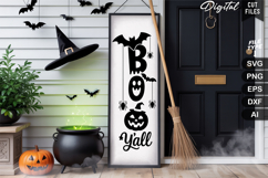 Boo Y&#039;all SVG | Halloween Porch Sign | Halloween Sign Product Image 1