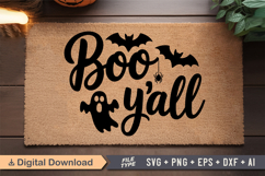 Boo Y&#039;all SVG | Halloween Doormat SVG | Doormat SVG Product Image 2