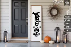 Boo Y'all SVG | Halloween Porch Sign | Halloween Sign Product Image 2
