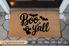 Boo Y&#039;all SVG | Halloween Doormat SVG | Doormat SVG Product Image 3