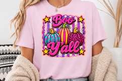 Boo Yall PNG, Pink Halloween Pumpkin Sublimation Product Image 3