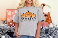 Boo y'all SVG, Haunted House SVG, Halloween Bat SVG Product Image 2