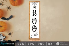 Boo yall SVG, Halloween Porch Sign SVG Design Product Image 1