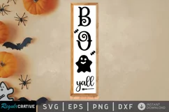 Boo yall SVG, Halloween Porch Sign SVG Design Product Image 1