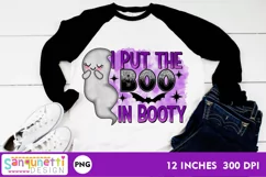 I put the Boo in Booty Halloween Sublimation PNG Product Image 3