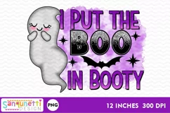 I put the Boo in Booty Halloween Sublimation PNG Product Image 2