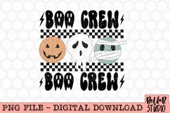 Retro Boo Crew PNG Sublimation Design Product Image 2