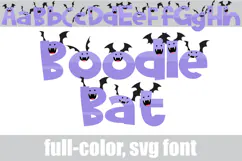 Boodle Bat- Cute Halloween Color Font Product Image 3