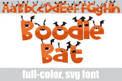 Boodle Bat- Cute Halloween Color Font Product Image 5