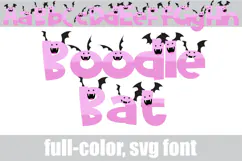 Boodle Bat- Cute Halloween Color Font Product Image 7