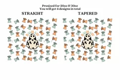 boohaw halloween skinny tumbler sublimation wrap with high resolution 300 DPI and transparant background perfect for 20oz and 30oz skinny tumbler
