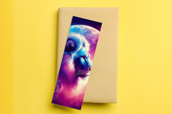 printable bookmark sublimation - cosmic lion head Product Image 1
