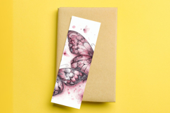 printable bookmark sublimation - watercolor butterfly Product Image 1