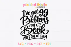 A bold black book lover SVG featuring playful handwritten-style lettering, decorative underline flourishes, and a relatable saying for readers who love their books.