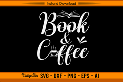 Book And Coffee Elegant Script Quote SVG Product Image 1