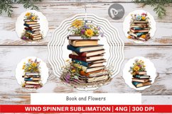 Wind Spinner Books and Flowers Product Image 1