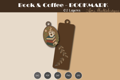 Book and COffee Bookmark SVG Product Image 2