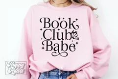Book Club Babe SVG - Book Lover - Book Humor - Booktrovert Product Image 2
