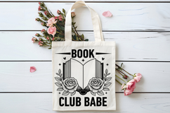 Book Club Babe SVG, Book Lover SVG, Reading SVG Product Image 4