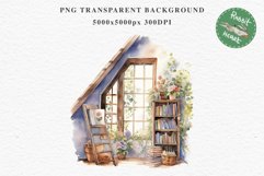 Book Corner Clipart Artist Workspace PNG Scrapbooking Art boho cozy interior table desk Transparent art workshop designs sublimation kids printable digital  watercolor cozy book Corner Clipart, Artist Workspace PNG,  jpeg boho interior table, work desk