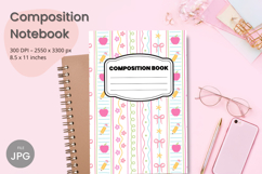 Composition Book Cover School Theme Teacher KDP Notebook Product Image 1