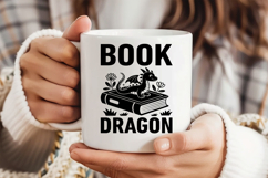 Book Dragon SVG, Book Lover SVG, Reading SVG Product Image 3