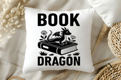 Book Dragon SVG, Book Lover SVG, Reading SVG Product Image 5