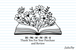 Book With Flower Svg Floral Book Svg, Reading Svg, Book Svg. Product Image 7
