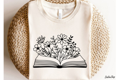 Book With Flower Svg Floral Book Svg, Reading Svg, Book Svg. Product Image 2