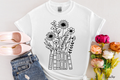 Floral Book Svg, Bookish Flower Svg, Book Lover Svg, Books. Product Image 2