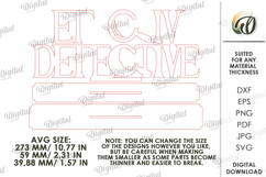 3D Book Genre Stand Laser Cut. Detective SVG Product Image 2
