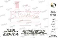 3D Book Genre Stand Laser Cut. History SVG Product Image 2