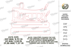 3D Book Genre Stand Laser Cut. Poetry SVG Product Image 2