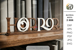 3D Book Genre Stand Laser Cut. Horror SVG Product Image 1