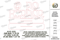 3D Book Genre Stand Laser Cut. Horror SVG Product Image 2