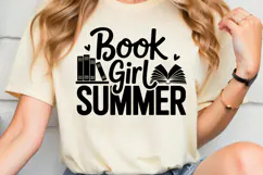 Book Girl Summer SVG, Book Lover SVG, Reading SVG Product Image 2