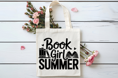 Book Girl Summer SVG, Book Lover SVG, Reading SVG Product Image 4