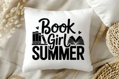Book Girl Summer SVG, Book Lover SVG, Reading SVG Product Image 5