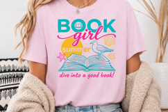 Book Girl Summer PNG, Summer Book Lover Sublimation Product Image 3