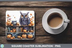 GorgeousBook Halloween Square Coaster design.