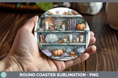 GorgeousBook Halloween Round Coaster design.