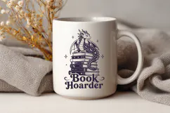 Book Hoarder SVG PNG, Dragon Bookish Romantasy Trendy Design Product Image 3